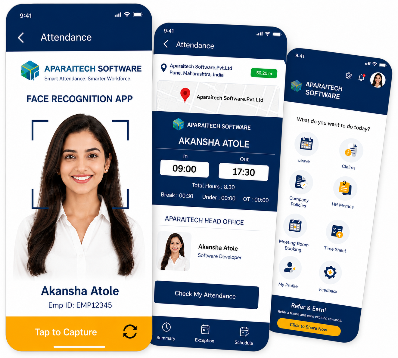 Aparaitech Attendance App